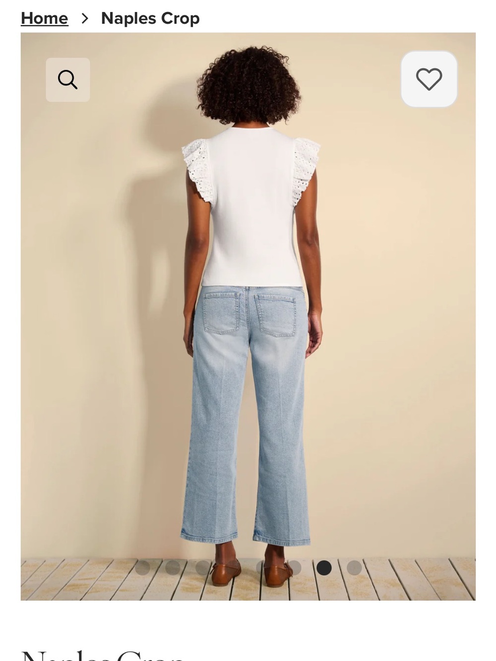 CAbi Light Blue Naples Crop Wide-Leg Jeans Size 2 NEW - Picture 3 of 4